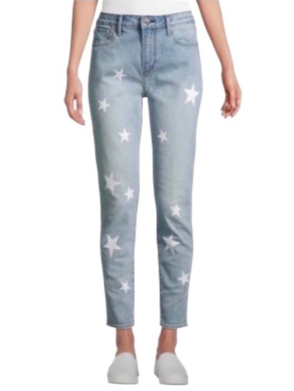 Driftwood X Free People Jackie High-Rise Star Print Denim Jeans-NWOT